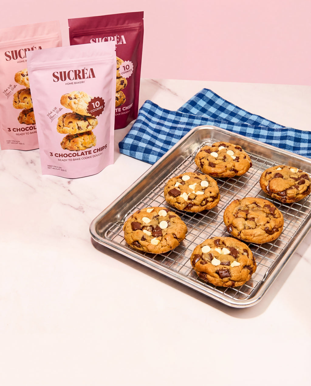 10 Frozen 3 chocolate chips cookies