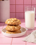 White chocolate chip cookie box