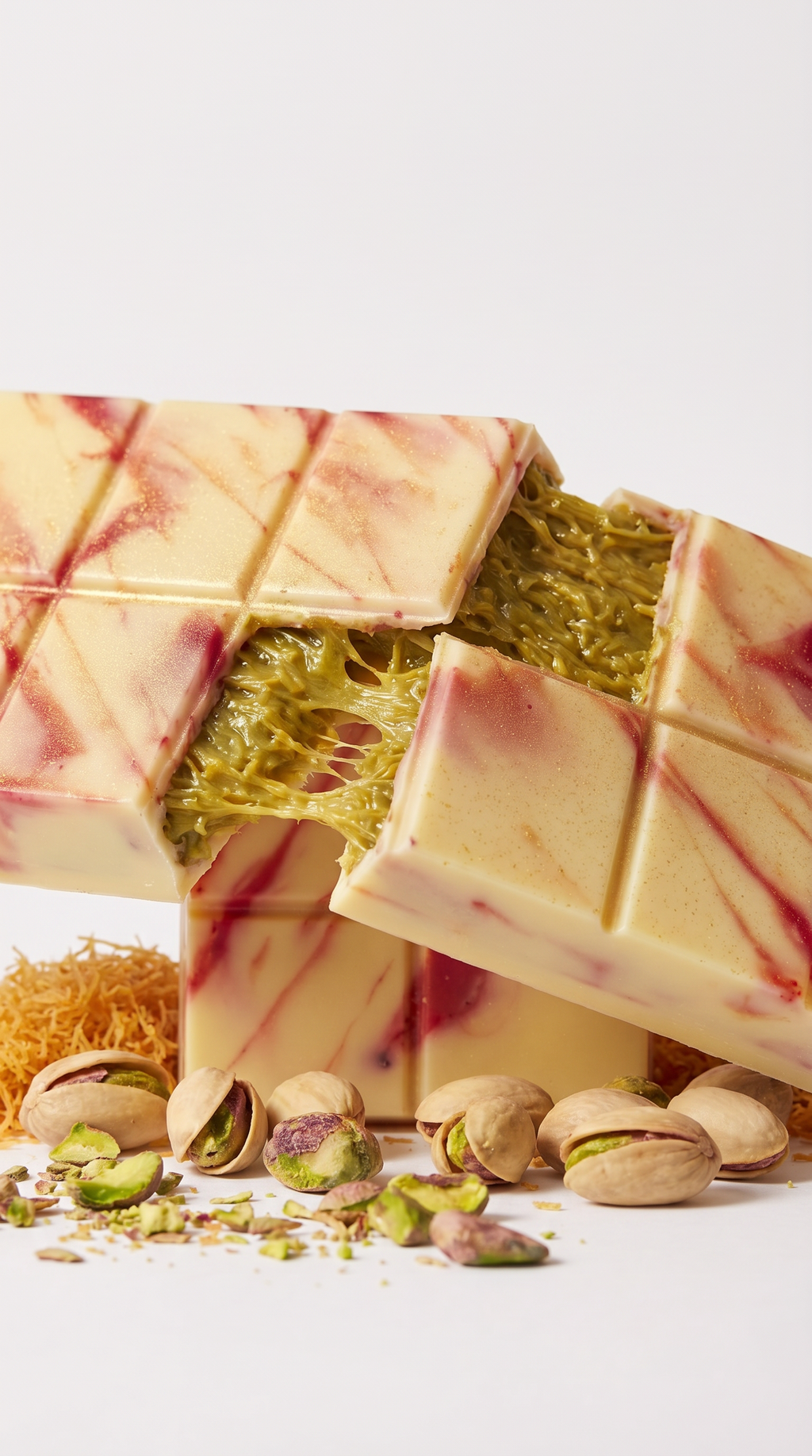 White Dubai chocolate pistache